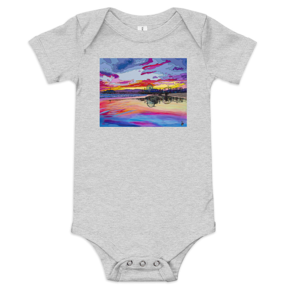 Santa Monica Pier 2 - Baby short sleeve one piece