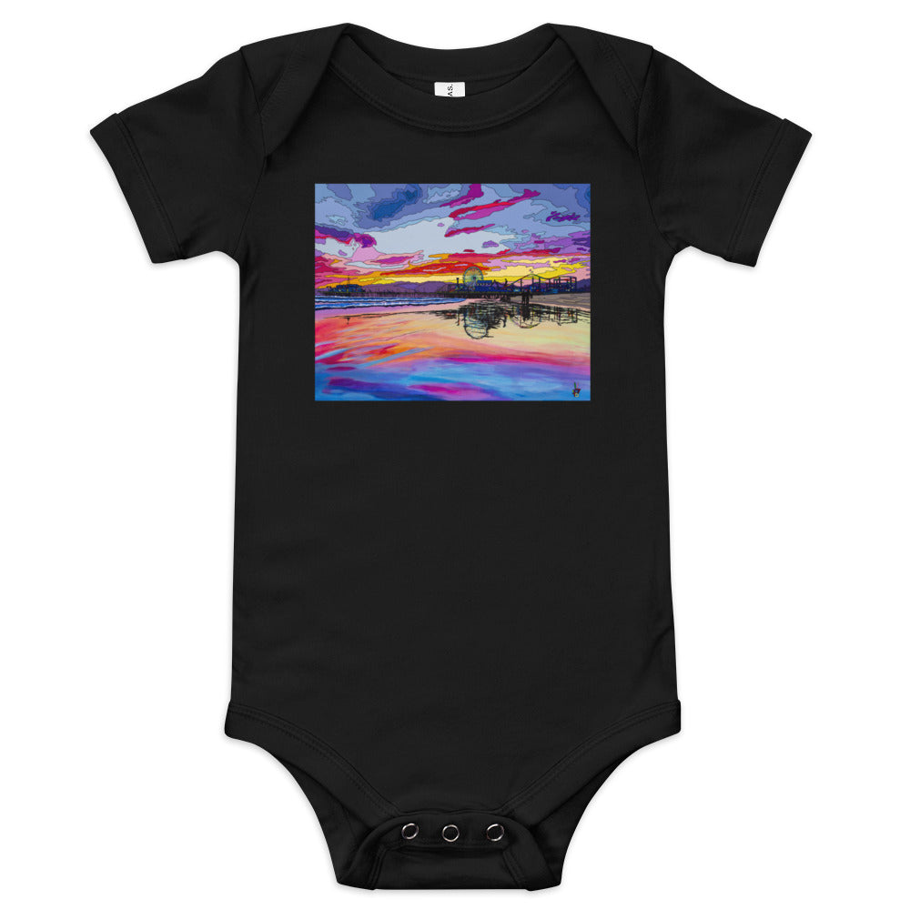 Santa Monica Pier 2 - Baby short sleeve one piece