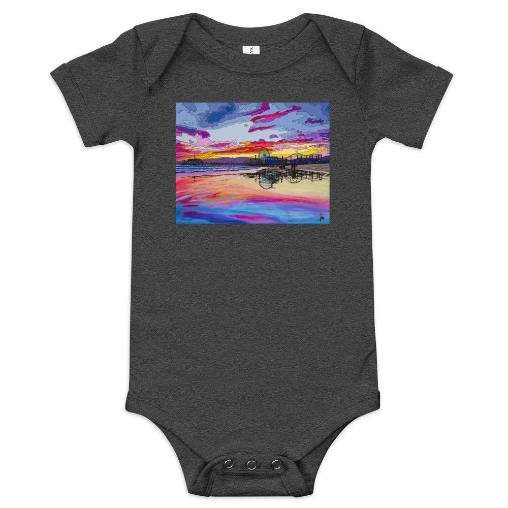 Santa Monica Pier 2 - Baby short sleeve one piece