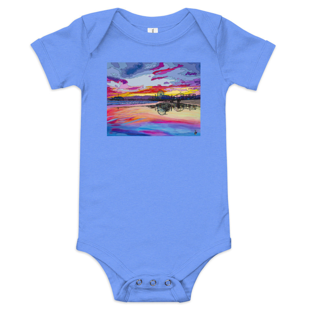 Santa Monica Pier 2 - Baby short sleeve one piece