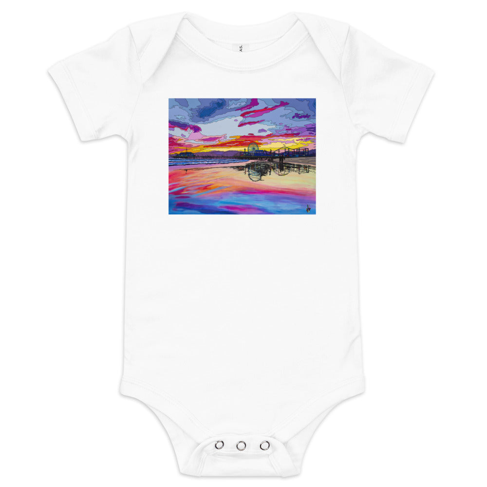 Santa Monica Pier 2 - Baby short sleeve one piece