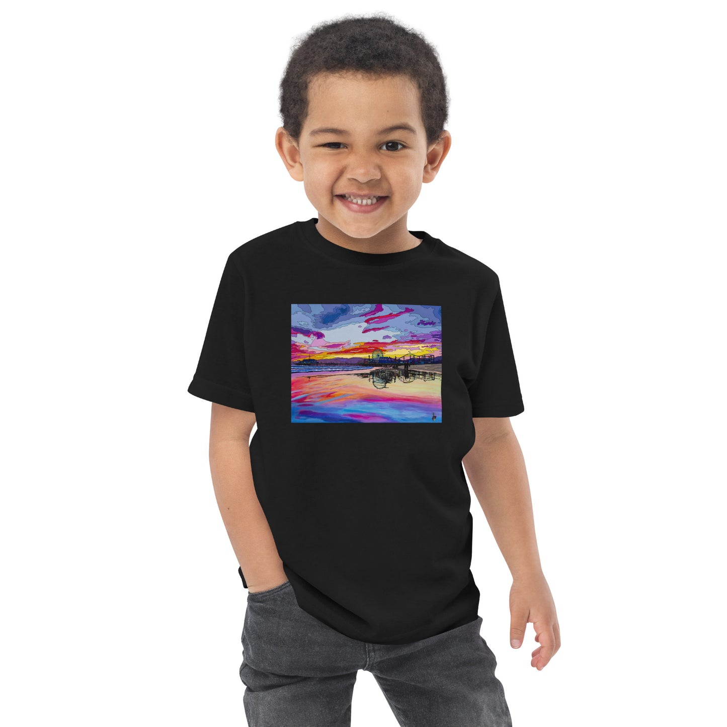 Santa Monica Pier 2 - Toddler jersey t-shirt