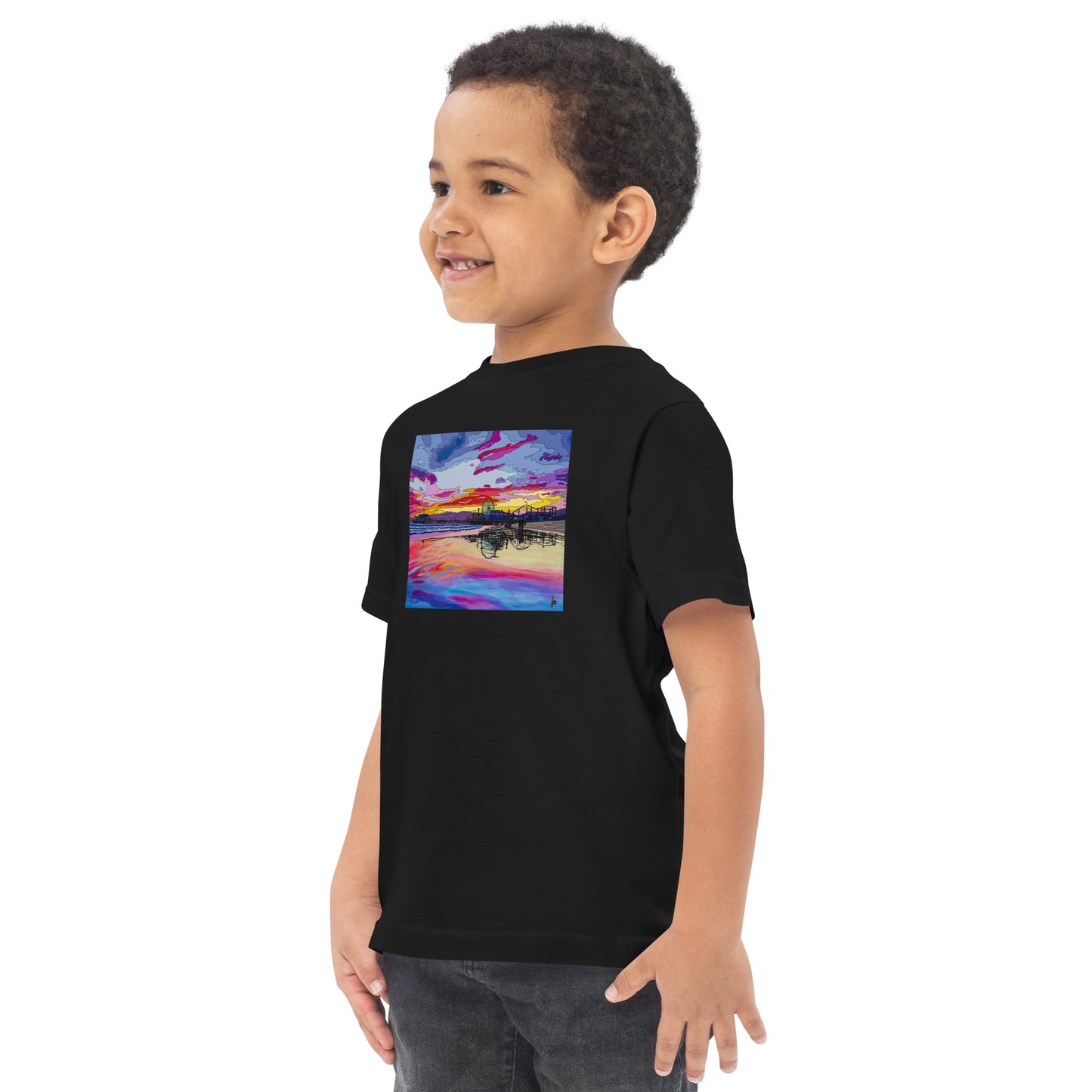 Santa Monica Pier 2 - Toddler jersey t-shirt