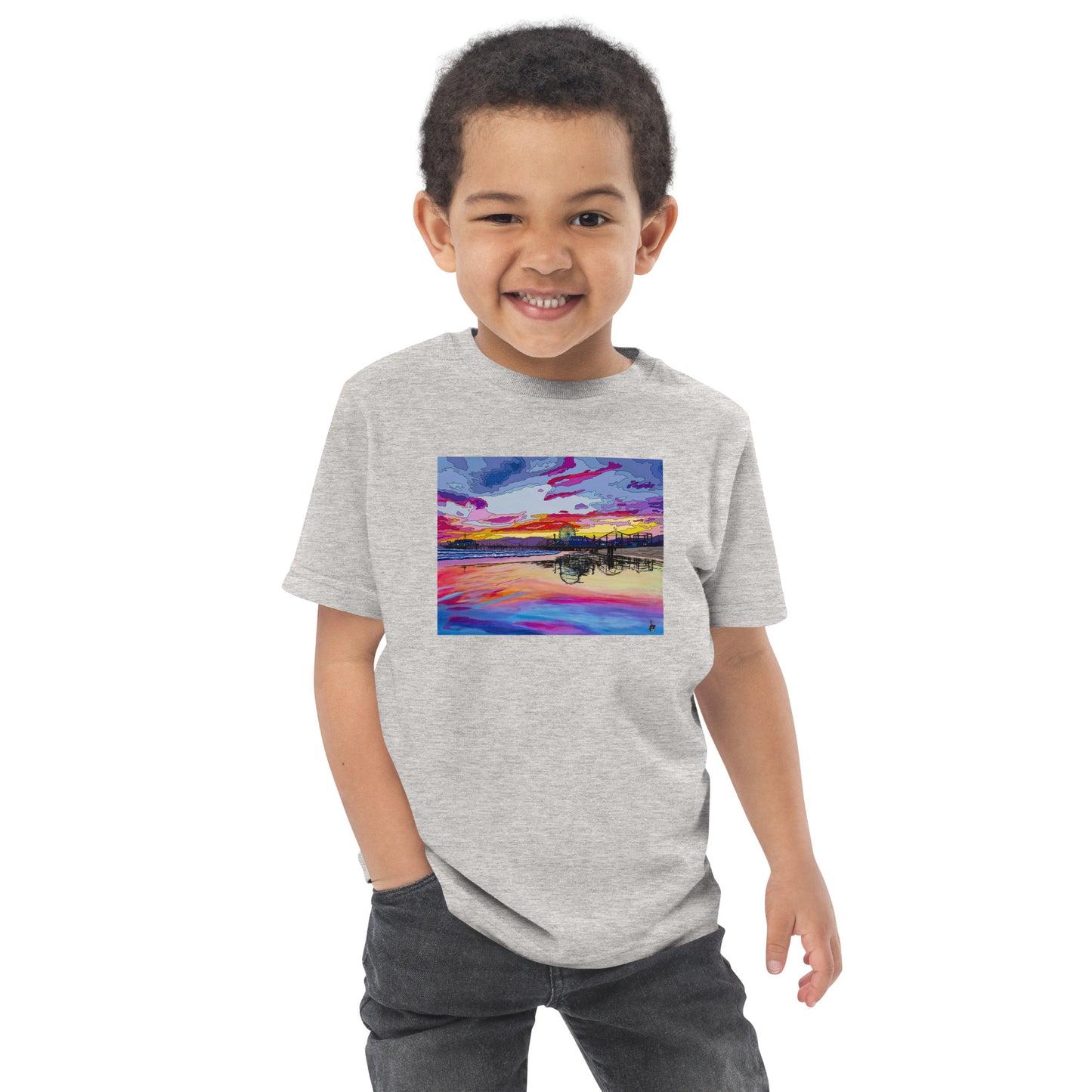 Santa Monica Pier 2 - Toddler jersey t-shirt