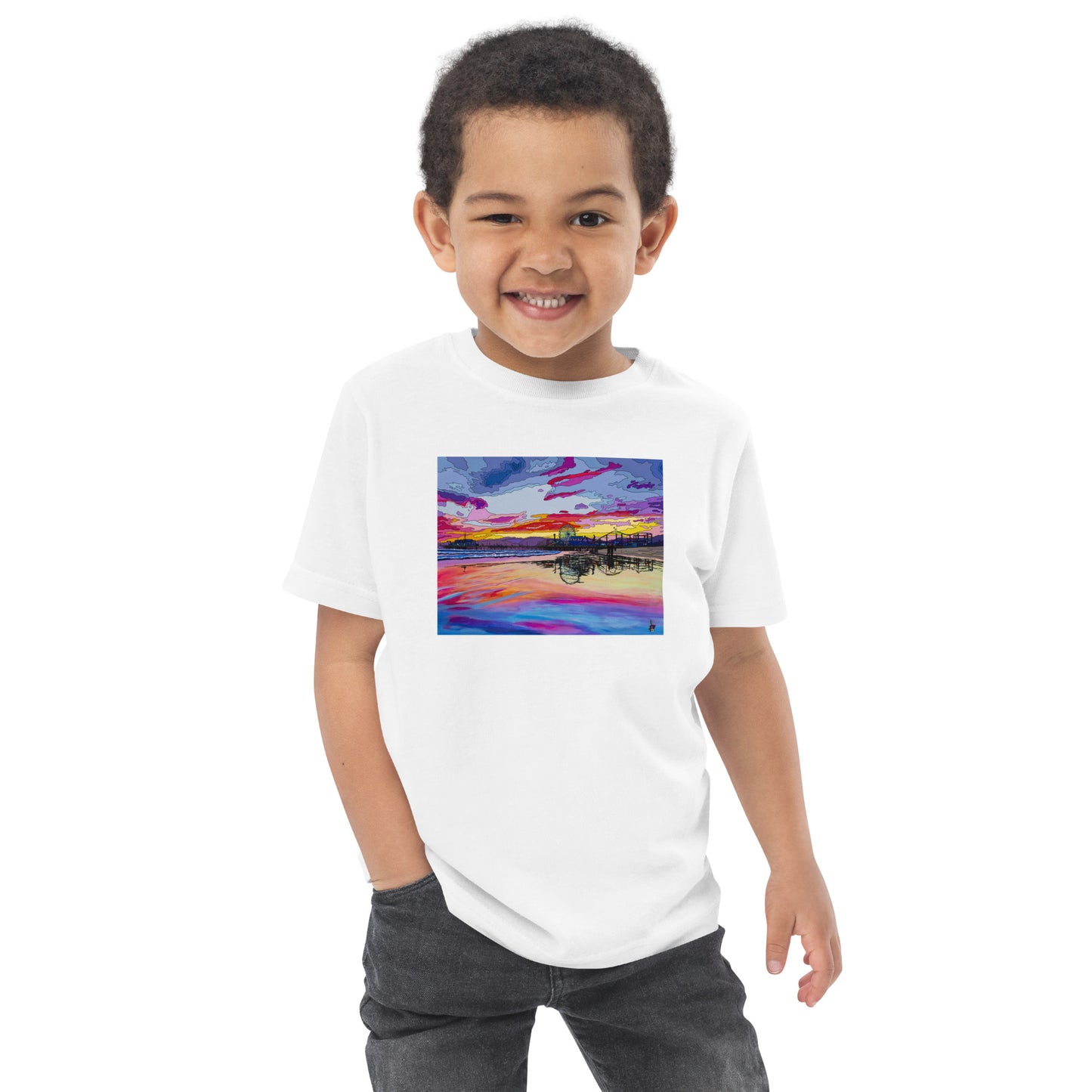 Santa Monica Pier 2 - Toddler jersey t-shirt