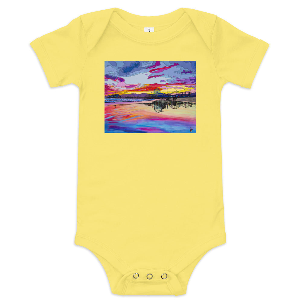 Santa Monica Pier 2 - Baby short sleeve one piece