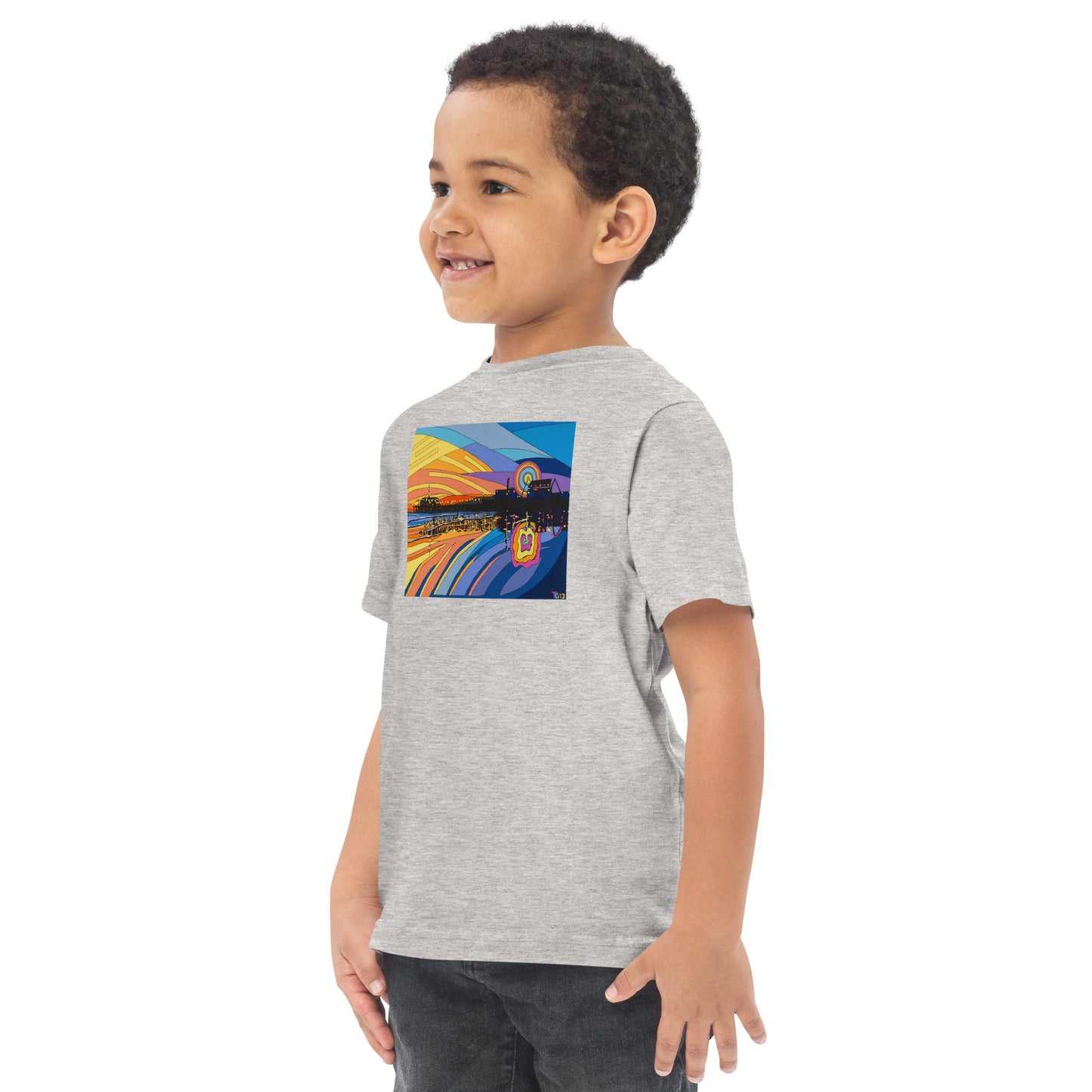 Santa Monica Pier - Toddler jersey t-shirt