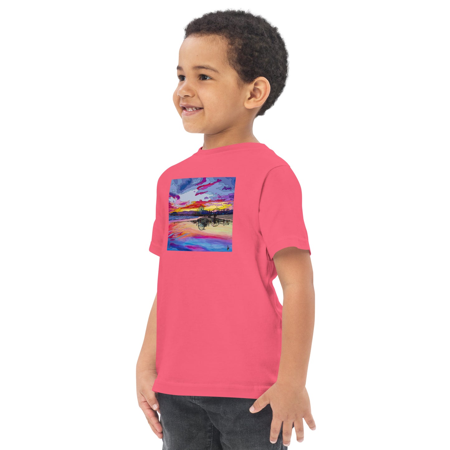 Santa Monica Pier 2 - Toddler jersey t-shirt
